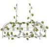 GLOBOSTAR® NEST 01403 Vintage Κρεμαστό Φωτιστικό Οροφής με Ντουί 4 x E27 AC 220-240V IP20 - Λευκό & Πράσινο - Μ103 x Π34 x Υ36.5cm
