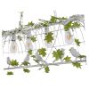 GLOBOSTAR® NEST 01403 Vintage Κρεμαστό Φωτιστικό Οροφής με Ντουί 4 x E27 AC 220-240V IP20 - Λευκό & Πράσινο - Μ103 x Π34 x Υ36.5cm