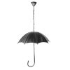 GLOBOSTAR® UMBRELLA 01407 Vintage Κρεμαστό Φωτιστικό Οροφής με Ντουί 5 x E27 AC 220-240V IP20 - Ασημί - Μ60 x Π60 x Y65cm