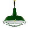 GLOBOSTAR® CRANE 01408 Vintage Κρεμαστό Φωτιστικό Οροφής με Ντουί 1 x E27 AC 220-240V IP20 - Πράσινο & Μπεζ - Μ36 x Π36 x Y31cm