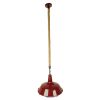 GLOBOSTAR® CRANE 01410 Vintage Κρεμαστό Φωτιστικό Οροφής με Ντουί 1 x E27 AC 220-240V IP20 - Κόκκινο & Μπεζ - Μ36 x Π36 x Υ31cm