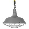 GLOBOSTAR® CRANE 01411 Vintage Κρεμαστό Φωτιστικό Οροφής με Ντουί 1 x E27 AC 220-240V IP20 - Γκρι & Μπεζ - Μ36 x Π36 x Y31cm