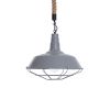 GLOBOSTAR® CRANE 01411 Vintage Κρεμαστό Φωτιστικό Οροφής με Ντουί 1 x E27 AC 220-240V IP20 - Γκρι & Μπεζ - Μ36 x Π36 x Y31cm