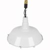 GLOBOSTAR® PUPPET 01412 Vintage Κρεμαστό Φωτιστικό Οροφής με Ντουί 1 x E27 AC 220-240V IP20 - Λευκό & Μπεζ - Μ36 x Π36 x Y31cm