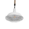 GLOBOSTAR® PUPPET 01412 Vintage Κρεμαστό Φωτιστικό Οροφής με Ντουί 1 x E27 AC 220-240V IP20 - Λευκό & Μπεζ - Μ36 x Π36 x Y31cm