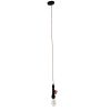 GLOBOSTAR® SPIGOT 01415 Vintage Κρεμαστό Φωτιστικό Οροφής με Ντουί 1 x E27 AC 220-240V IP20 - Μαύρο & Κόκκινο - Μ5 x Π5 x Y20cm