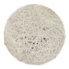 GLOBOSTAR® OCEANA 01417 Boho Επιτραπέζιο Φωτιστικό Πορτατίφ με Ντουί 1 x E27 AC 220-240V IP20 - Λευκό & Μπεζ - M20 x Π20 x Υ22cm