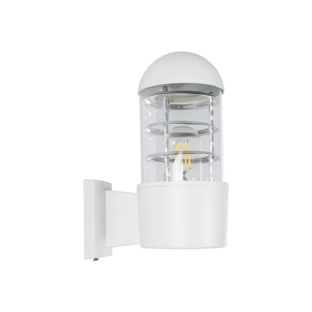 GLOBOSTAR® NEWI 01418 Μοντέρνο Φωτιστικό Τοίχου - Απλίκα με Ντουί 1 x E27 AC 220-240V IP20 - Λευκό - Μ11 x Π17 x Υ25cm