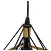GLOBOSTAR® FLUTED 01421 Vintage Κρεμαστό Φωτιστικό Οροφής με Ντουί 1 x E27 AC 220-240V IP20 - Μαύρο & Μπεζ - Μ25 x Π25 x Y24cm