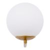 GLOBOSTAR® JADA 01426 Μοντέρνο Φωτιστικό Τοίχου - Απλίκα με Ντουί 1 x E27 AC 220-240V IP20 - Χρυσό & Λευκό - Μ15 x Π21.5 x Υ18cm