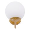 GLOBOSTAR® JADA 01426 Μοντέρνο Φωτιστικό Τοίχου - Απλίκα με Ντουί 1 x E27 AC 220-240V IP20 - Χρυσό & Λευκό - Μ15 x Π21.5 x Υ18cm