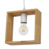 GLOBOSTAR® ELISE 01428 Μοντέρνο Κρεμαστό Φωτιστικό Οροφής με Ντουί 1 x E27 AC 220-240V IP20 - Μπεζ & Λευκό - Μ8 x Π8 x Υ23cm