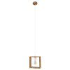 GLOBOSTAR® ELISE 01428 Μοντέρνο Κρεμαστό Φωτιστικό Οροφής με Ντουί 1 x E27 AC 220-240V IP20 - Μπεζ & Λευκό - Μ8 x Π8 x Υ23cm