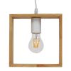 GLOBOSTAR® ELISE 01428 Μοντέρνο Κρεμαστό Φωτιστικό Οροφής με Ντουί 1 x E27 AC 220-240V IP20 - Μπεζ & Λευκό - Μ8 x Π8 x Υ23cm