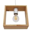 GLOBOSTAR® ELISE 01428 Μοντέρνο Κρεμαστό Φωτιστικό Οροφής με Ντουί 1 x E27 AC 220-240V IP20 - Μπεζ & Λευκό - Μ8 x Π8 x Υ23cm
