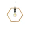 GLOBOSTAR® ELISE 01429 Μοντέρνο Κρεμαστό Φωτιστικό Οροφής με Ντουί 1 x E27 AC 220-240V IP20 - Μπεζ & Μαύρο - Μ26 x Π8 x Υ25cm