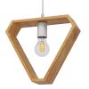 GLOBOSTAR® ELISE 01430 Μοντέρνο Κρεμαστό Φωτιστικό Οροφής με Ντουί 1 x E27 AC 220-240V IP20 - Μπεζ & Λευκό - Μ29 x Π8 x Υ28cm