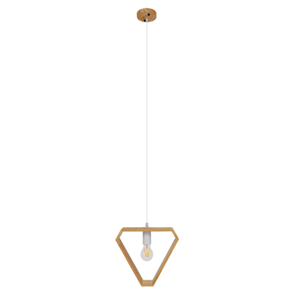 GLOBOSTAR® ELISE 01430 Μοντέρνο Κρεμαστό Φωτιστικό Οροφής με Ντουί 1 x E27 AC 220-240V IP20 - Μπεζ & Λευκό - Μ29 x Π8 x Υ28cm