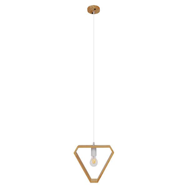 GLOBOSTAR® ELISE 01430 Μοντέρνο Κρεμαστό Φωτιστικό Οροφής με Ντουί 1 x E27 AC 220-240V IP20 - Μπεζ & Λευκό - Μ29 x Π8 x Υ28cm