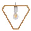 GLOBOSTAR® ELISE 01430 Μοντέρνο Κρεμαστό Φωτιστικό Οροφής με Ντουί 1 x E27 AC 220-240V IP20 - Μπεζ & Λευκό - Μ29 x Π8 x Υ28cm