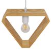 GLOBOSTAR® ELISE 01430 Μοντέρνο Κρεμαστό Φωτιστικό Οροφής με Ντουί 1 x E27 AC 220-240V IP20 - Μπεζ & Λευκό - Μ29 x Π8 x Υ28cm