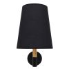 GLOBOSTAR® LYDFORD 01432 Μοντέρνο Φωτιστικό Τοίχου - Απλίκα με Ντουί 1 x E27 AC 220-240V IP20 - Μαύρο & Μπεζ - Μ20 x Π28 x Υ36cm