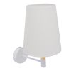 GLOBOSTAR® LYDFORD 01433 Μοντέρνο Φωτιστικό Τοίχου - Απλίκα με Ντουί 1 x E27 AC 220-240V IP20 - Λευκό & Μπέζ - Μ20 x Π28 x Υ36cm
