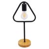 GLOBOSTAR® HONOR TRIANGLE 01436 Μοντέρνο Επιτραπέζιο Φωτιστικό Πορτατίφ με Ντουί 1 x E27 AC 220-240V IP20 - Μαύρο & Μπεζ - M20 x Π20 x Υ40cm