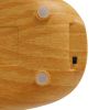 GloboStar® DRAPER 01438 Επιτραπέζιο Φωτιστικό Πορτατίφ LED 6W 500lm 360° DC 5V IP20 Φυσικό Λευκό 4500K Dimmable Μπεζ Ξύλο με Ασημί Μέταλλο - Μ10 x Π14 x Υ33cm - 2 Xρόνια Εγγύηση