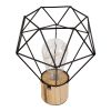 GLOBOSTAR® ANTLER 01441 Μοντέρνο Επιτραπέζιο Φωτιστικό LED 2.2W 154lm 360° DC 5V IP20 Θερμό Λευκό 2700K - DIODE - Μαύρο & Μπεζ - Μ19 x Π19 x Υ23cm - 2 Χρόνια Εγγύηση