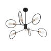 GLOBOSTAR® NEXUS 01446 Μοντέρνο Φωτιστικό Οροφής με Ντουί 6 x E27 AC 220-240V IP20 - Μαύρο & Χάλκινο - Μ105 x Π105 x Υ70cm