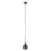 GLOBOSTAR® SEGRETO 01449 Vintage Κρεμαστό Φωτιστικό Οροφής με Ντουί 1 x E27 AC 220-240V IP20 - Γκρι & Χρυσό - Μ14 x Π14 x Υ18cm