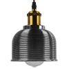 GLOBOSTAR® SEGRETO 01449 Vintage Κρεμαστό Φωτιστικό Οροφής με Ντουί 1 x E27 AC 220-240V IP20 - Γκρι & Χρυσό - Μ14 x Π14 x Υ18cm