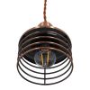 GLOBOSTAR® MANHATTAN 01453 Μοντέρνο Κρεμαστό Φωτιστικό Οροφής με Ντουί 1 x E27 AC 220-240V IP20 - Χάλκινο - Μ11 x Π11 x Υ14cm