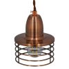 GLOBOSTAR® MANHATTAN 01453 Μοντέρνο Κρεμαστό Φωτιστικό Οροφής με Ντουί 1 x E27 AC 220-240V IP20 - Χάλκινο - Μ11 x Π11 x Υ14cm