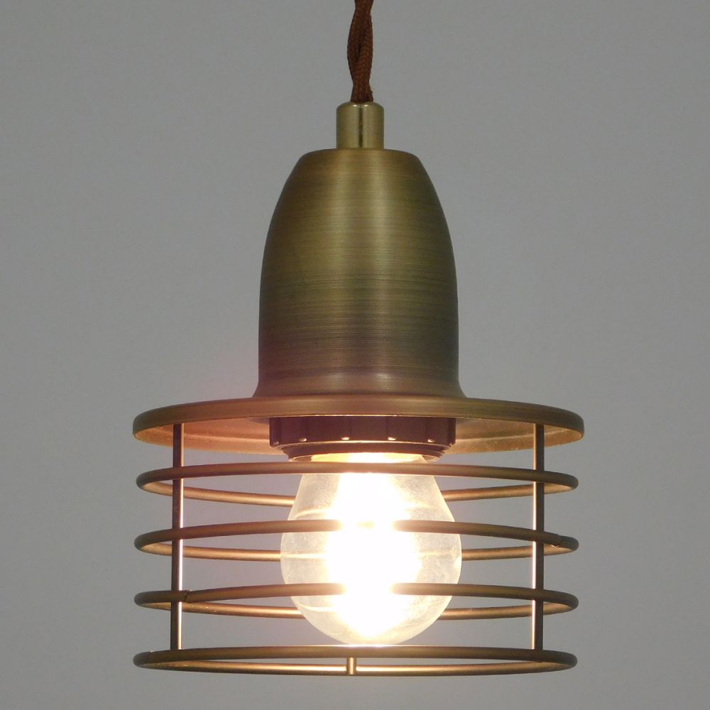 GLOBOSTAR® MANHATTAN 01454 Μοντέρνο Κρεμαστό Φωτιστικό Οροφής με Ντουί 1 x E27 AC 220-240V IP20 - Μπρούτζινο - Μ11 x Π11 x Υ14cm