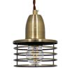 GLOBOSTAR® MANHATTAN 01455 Μοντέρνο Κρεμαστό Φωτιστικό Οροφής με Ντουί 1 x E27 AC 220-240V IP20 - Μπρούτζινο - Μ11 x Π11 x Υ14cm
