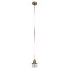 GLOBOSTAR® MANHATTAN 01455 Μοντέρνο Κρεμαστό Φωτιστικό Οροφής με Ντουί 1 x E27 AC 220-240V IP20 - Μπρούτζινο - Μ11 x Π11 x Υ14cm