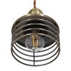 GLOBOSTAR® MANHATTAN 01455 Μοντέρνο Κρεμαστό Φωτιστικό Οροφής με Ντουί 1 x E27 AC 220-240V IP20 - Μπρούτζινο - Μ11 x Π11 x Υ14cm