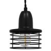 GLOBOSTAR® MANHATTAN 01456 Μοντέρνο Κρεμαστό Φωτιστικό Οροφής με Ντουί 1 x E27 AC 220-240V IP20 - Μαύρο - Μ11 x Π11 x Υ14cm