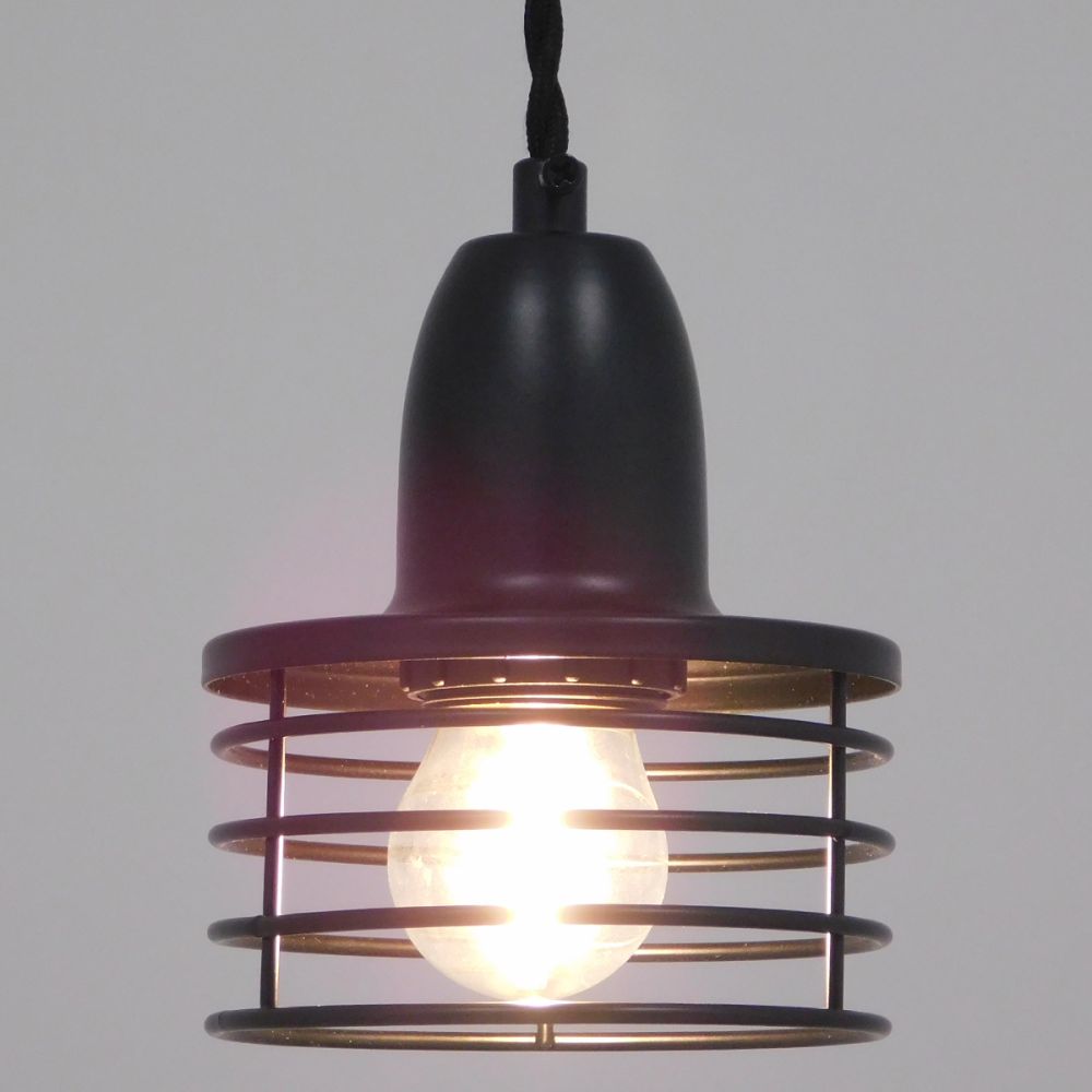 GLOBOSTAR® MANHATTAN 01456 Μοντέρνο Κρεμαστό Φωτιστικό Οροφής με Ντουί 1 x E27 AC 220-240V IP20 - Μαύρο - Μ11 x Π11 x Υ14cm