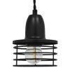 GLOBOSTAR® MANHATTAN 01456 Μοντέρνο Κρεμαστό Φωτιστικό Οροφής με Ντουί 1 x E27 AC 220-240V IP20 - Μαύρο - Μ11 x Π11 x Υ14cm