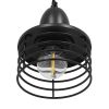 GLOBOSTAR® MANHATTAN 01456 Μοντέρνο Κρεμαστό Φωτιστικό Οροφής με Ντουί 1 x E27 AC 220-240V IP20 - Μαύρο - Μ11 x Π11 x Υ14cm