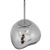 GLOBOSTAR® DIXAR 01460 Μοντέρνο Κρεμαστό Φωτιστικό Οροφής με Ντουί 1 x E27 AC 220-240V IP20 - Ασημί - Μ28 x Π28 x Υ40cm