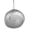 GLOBOSTAR® DIXAR 01460 Μοντέρνο Κρεμαστό Φωτιστικό Οροφής με Ντουί 1 x E27 AC 220-240V IP20 - Ασημί - Μ28 x Π28 x Υ40cm