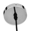 GLOBOSTAR® DIXAR 01460 Μοντέρνο Κρεμαστό Φωτιστικό Οροφής με Ντουί 1 x E27 AC 220-240V IP20 - Ασημί - Μ28 x Π28 x Υ40cm