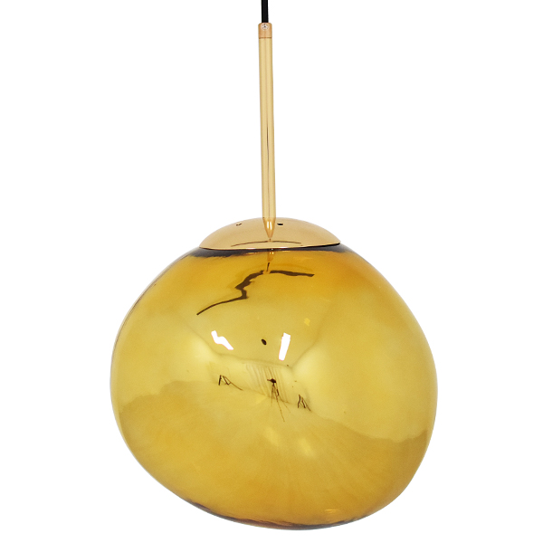 GLOBOSTAR® DIXAR 01462 Μοντέρνο Κρεμαστό Φωτιστικό Οροφής με Ντουί 1 x E27 AC 220-240V IP20 - Χρυσό Φιμέ - Μ28 x Π28 x Υ40cm