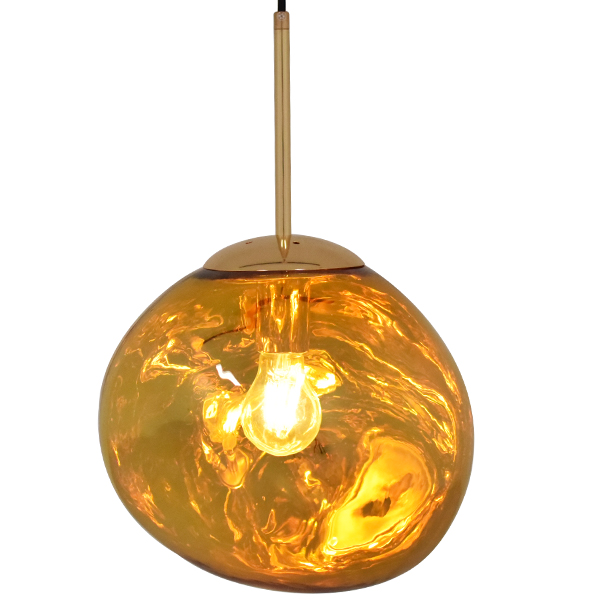 GLOBOSTAR® DIXAR 01462 Μοντέρνο Κρεμαστό Φωτιστικό Οροφής με Ντουί 1 x E27 AC 220-240V IP20 - Χρυσό Φιμέ - Μ28 x Π28 x Υ40cm
