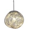 GLOBOSTAR® DIXAR 01464 Μοντέρνο Κρεμαστό Φωτιστικό Οροφής με Ντουί 1 x E27 AC 220-240V IP20 -Ασημί - Μ36 x Π36 x Υ45cm