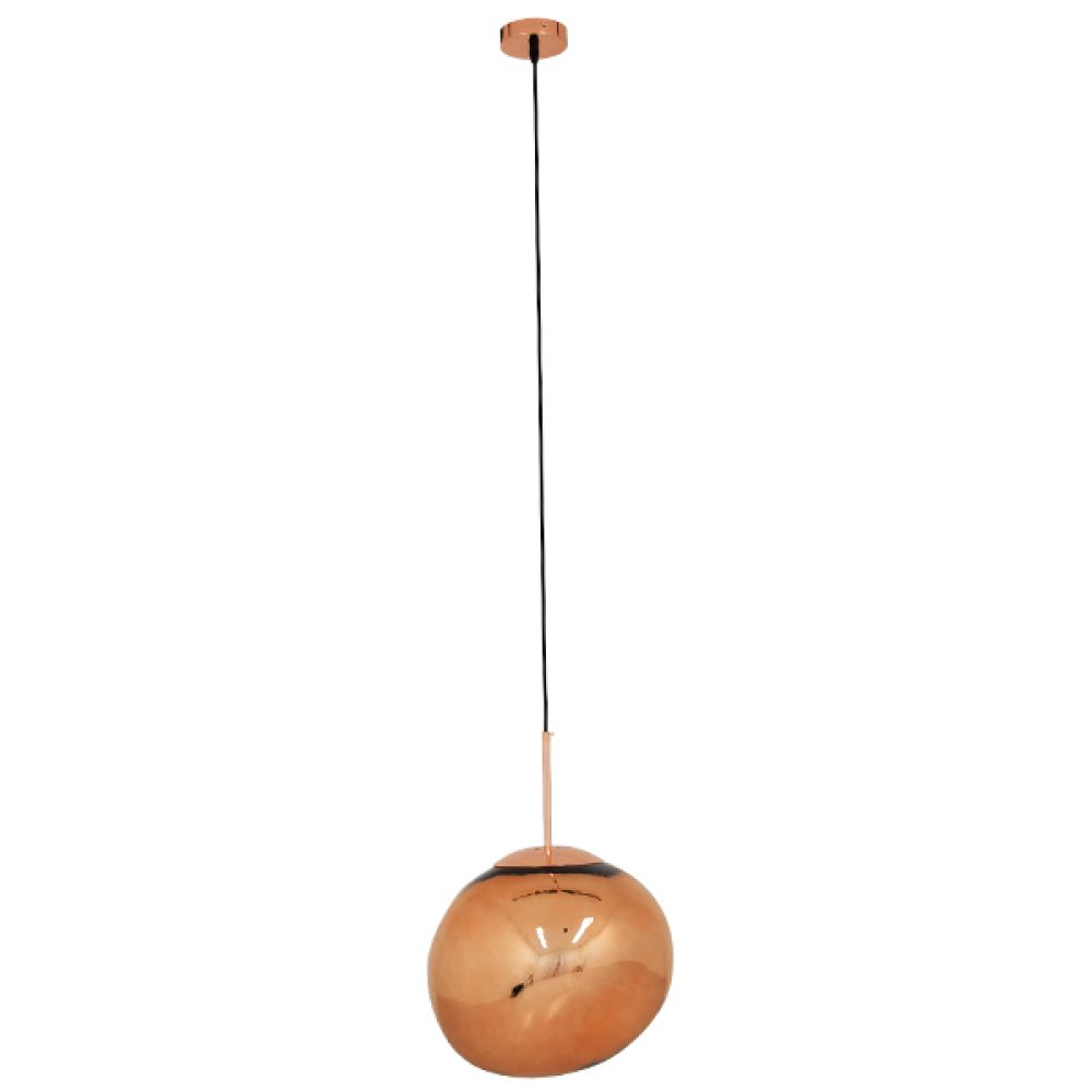 GLOBOSTAR® DIXAR 01465 Μοντέρνο Κρεμαστό Φωτιστικό Οροφής με Ντουί 1 x E27 AC 220-240V IP20 - Χάλκινο - Μ36 x Π36 x Υ45cm